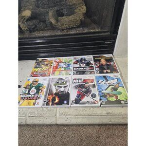 Lot Of 8 Nintendo Wii Games Nerf Band Hero Splinter Cell & More CIB